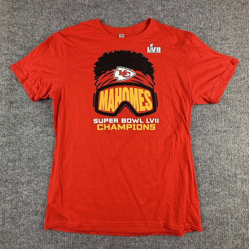 Kansas City Chiefs Shirt Mens Large Red NFL Mahomes Super Bowl LVII Fanatics